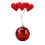 Boule à facettes rouge décorative pour discothèque d'intérieur et fêtes. 3