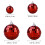 Boule à facettes rouge décorative pour discothèque d'intérieur et fêtes. 5