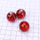 Boule à facettes rouge décorative pour discothèque d'intérieur et fêtes. 8