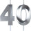 Ασημένια κεριά για τα 40α γενέθλια, Number40, διακοσμητικό τούρτας για πάρτι γενεθλίων 1