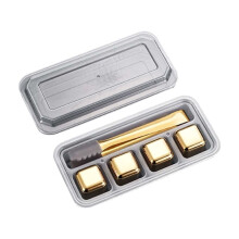 Bac à glaçons en acier inoxydable à congélation rapide avec couvercle pour cubes et sphères (5 ml)