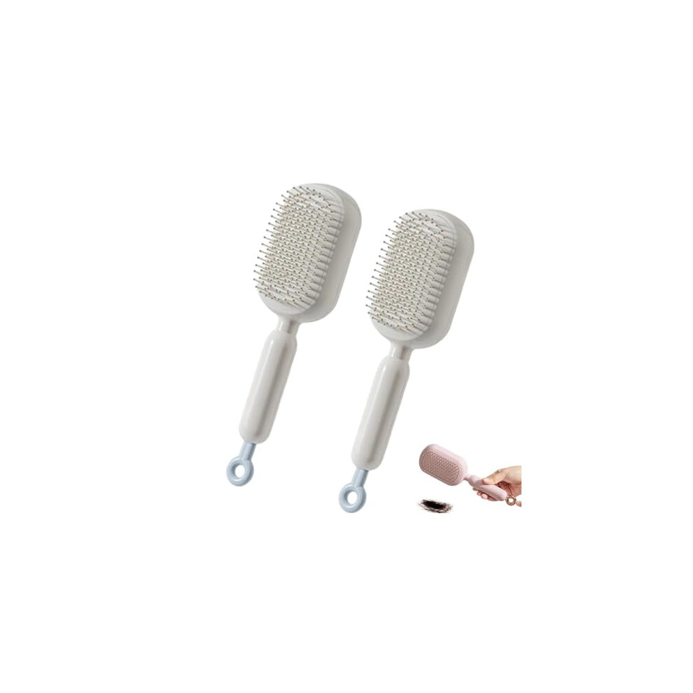 Self-Cleaning Massage Hair Brush with Retractable Bristles