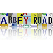 Plaque murale vintage en métal – Décoration murale rétro Abbey Road, 40 x 10 cm, compatible avec la décoration de la maison, de la salle de