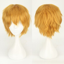 Pruiken van echt mensenhaar voor vrouwen, zwarte natuurlijke kanten pruik, veelkleurige korte steile pruik, anime feest cosplay, volledige pruik