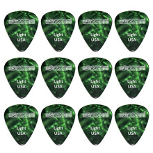 Guitar Picks 12Pcs Celluloid Light Gauge 0.46mm Pick for Acoustic Electric Bass Guitar Natural Feel Warm Tone Puas Para Guitarra - G PICK L GR 12PK