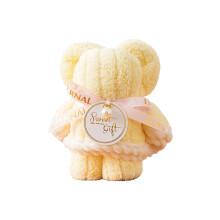 Serviette en forme d'ours mignon, douce et absorbante, multicolore, idéale comme cadeau d'anniversaire, de mariage ou de Saint-Valentin pour elle,