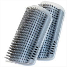 Extended (6.1Inch) 2 Pack Cat Self Groomer for Indoor Cats Cat Face Scratchers Wall Corner Self Grooming Cat Brush