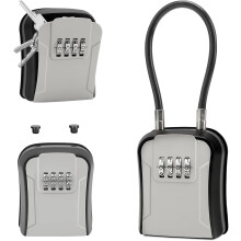 4-Digit Combination Key Lock Box – Aluminium, Wall or