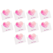 Confezione da 96 biglietti di ringraziamento pieghevoli a forma di cuore.