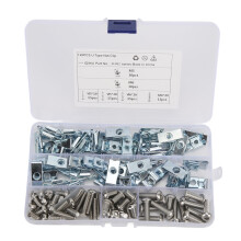 Dado a clip a forma di U, facile da montare, antiruggine, perfetto ricambio, in acciaio al carbonio, kit assortimento di dadi a U e viti per auto
