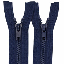 28 Inch Navy Blue Separating Zipper, Resin, Pack of 2