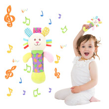 Tarmeek Baby Soft Rattles & Teething Shakers for 0-6M, Developmental Stuffed Animal Dolls for 6-12M Toddlers, Birthday Gifts – Compatible with Baby