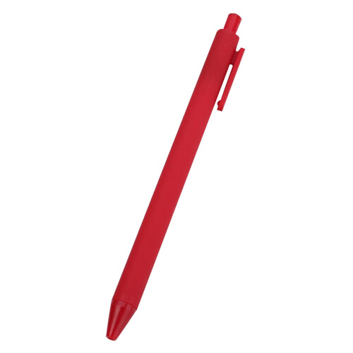 Stylo à bille rétractable, encre noire, corps rouge, 1,0 mm