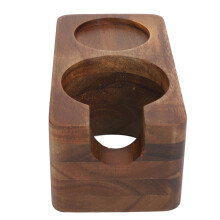 58mm Wooden Coffee Tamper Stand – Durable Tamping Station for Home