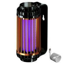 (Black)Lampada Zanzariera Trappola Insetti Elettrica Catcher Killer Trappola Insetti Spina USB Portatile
