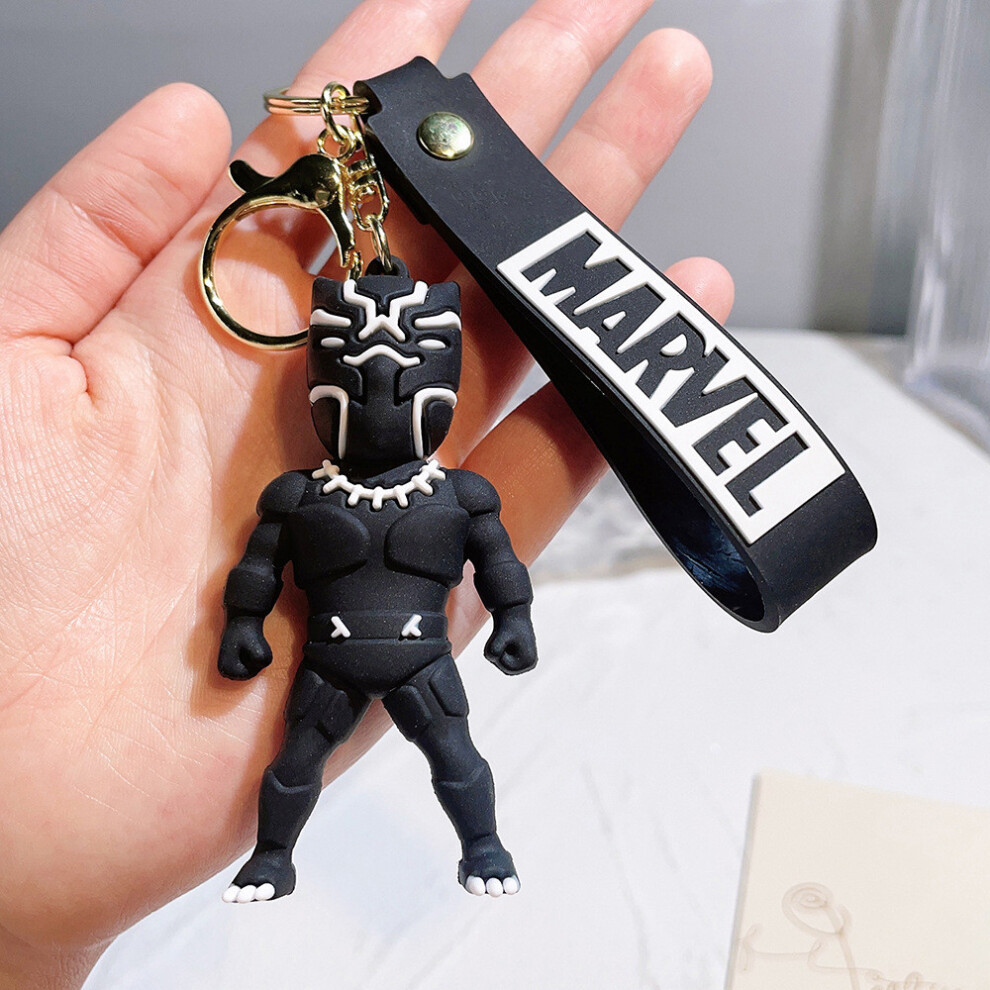 (Black Panther) Silicone Avengers Keychain Captain Accessory Car America
