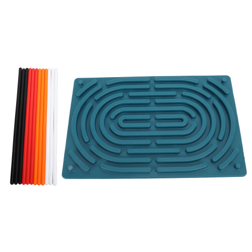 Misty Blue Double Side Silicone Sensory Activity Board for ADHD Autism 18.5x12.5cm 2