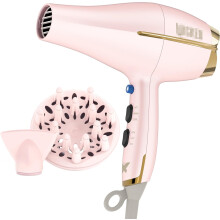 2025 Salon-Grade Hair Dryer - Volume-Boosting AC Motor with Diffuser & Styling Nozzle(Pink )