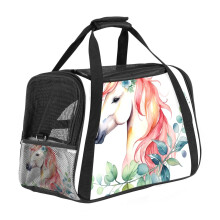 Watercolor Unicorn Portable Dog Carrier Bag & Cozy Cat Carrying Case for Small Pets,Puppy Soft-Sided Pet Travel Bag
