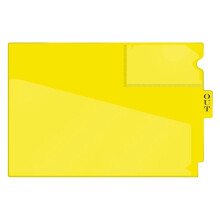- Mittig angebrachte Vinyl-Führungslasche, diagonal geschnittene Vordertasche, Einschubfach oben, Kunststoff-Aktenmappe, DIN A4 (22,9 x 33,7 cm),