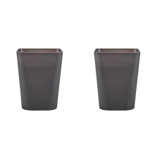 Trash Can, Small Trash Can for Bathroom, Square Trash Bin Wastebasket for Bathroom Bedroom Kitchen Countertop Under Sink (7.48x9.13 Inch)