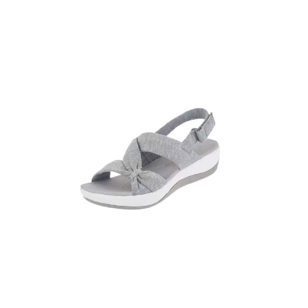 (Gray, EU40) Orthopedic Women Casual Sandals Comfort Flat Summer Sandals Ladies Beach