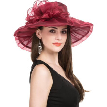 Hata Bainise Organza Kentucky Derby Fascinator do Mhná le haghaidh Páirtí Tae Bridal