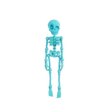 1 ks čierna halloweenská 3D tlačená lebka s pohyblivými kĺbmi, vtipný darček, dekorácia do kuchyne a jedálne, roztomilá