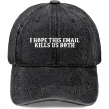 Sper că acest e-mail ne va ucide pe amândoi, pălărie pentru bărbați, șapcă de baseball amuzantă, cadouri amuzante pentru bărbați, unisex