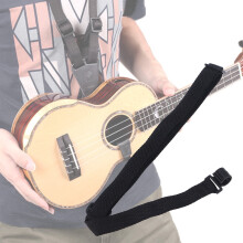 Uniwersalny regulowany pasek na ramię do ukulele, czarny