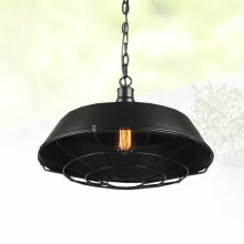 Lampada da soffitto industriale retrò con paralume in ferro, apparecchio vintage