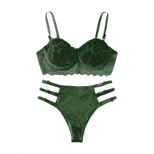 Ensemble de lingerie pour femme, lingerie en dentelle tendance, sous-vêtements, pyjama à anneaux en acier, soutien-gorge jarretelle, couleur :