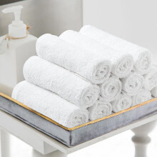 Lot de 60 gants de toilette en coton filé à anneaux de 30 x 30 cm