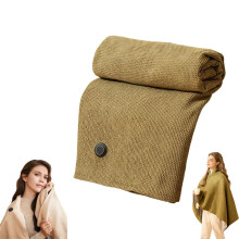 Portable Heated Blanket Shawl Wrap, 60x31", USB Electric, Rapid Warm, Machine Washable, Compatible with USB Power Banks