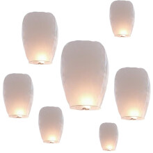 RUseeN Weiße Himmelslaternen, 7 Stück, 12,6 x 18,1 x 32,7 Zoll