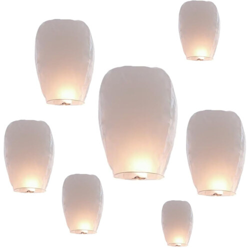 Φανάρια RUseeN White Sky 7 τεμάχια 12,6x18,1x32,7 ίντσες