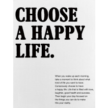 Minimalistisches Leinwandposter – Motivation für ein glückliches Leben