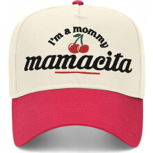 Șapcă de baseball I'm A Mommy Mamacita Cherries, stil vintage Trucker Hat Nic Huda Funny Quote, premium, snapback, pentru bărbați și femei