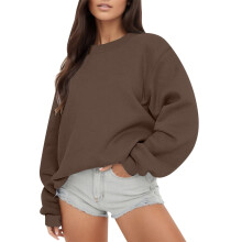 Hoodies voor dames, sweatshirt met ronde hals, casual, losse pasvorm, pullover hoodie met lange mouwen, comfortabele top voor de herfst, streetwear,
