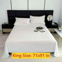 Draps-housses pour lit King Size – Microfibre douce et respirante, poches profondes, infroissables, faciles à installer (blanc) – Compatibles