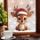 Kerstkrans raamsticker 29x40cm 1