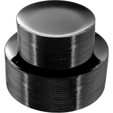 Lot de 100 assiettes jetables en plastique noir - Qualité supérieure et ultra-résistantes - 50 assiettes plates noires, 50 assiettes à