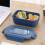 Contenitore bento in plastica a 2 scomparti – Blu, 1 pezzo 1
