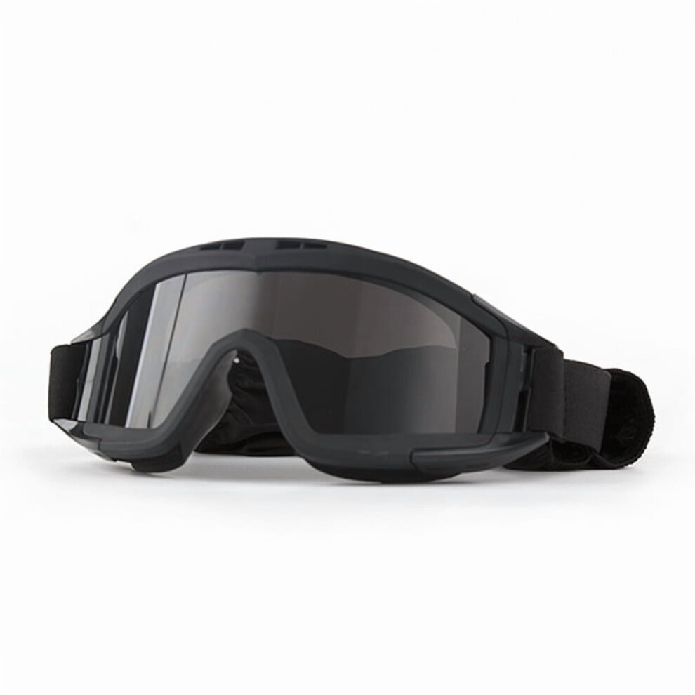 Goggles Tactical Safety Goggles Anti Fog Glasses Hunting Cycling, Outdoor Sports Military Tactical Goggles For Riding, Black 9071309961201