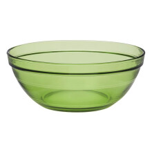 Gigogne Glass Stackable Mixing Bowls/Prep Bowls Set of 6, Green. 32¾ oz./ 6.75"