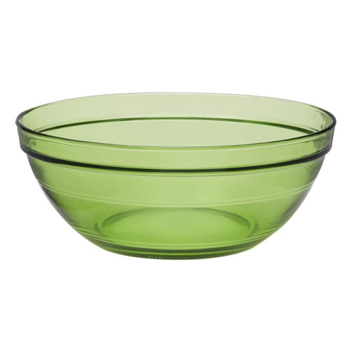 Ensemble de 6 bols mélangeurs empilables en verre vert 950 ml