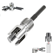Pipe Tapping & Threading Tool, Dual-Function for Internal/External Threads, Heavy-Duty Alloy, Compatible with 1/2" & 3/4" PVC Pipes