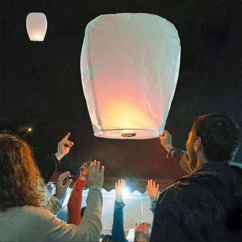 Weiße chinesische Papierlaternen, 7 Stück 2