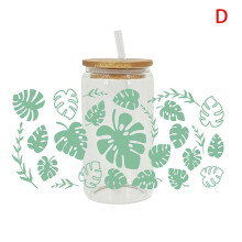 Monstera3D UV DTF Cup Wrap para vasos de 16 oz