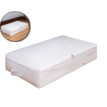 Durable Under Bed Storage Bag with Handles, Foldable Zipper Tote for Clothes, Blanket, Quilt, Pillow – Compatible with Wedding Dress Storage